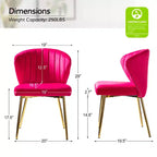 Emma Side Chair with Metal Legs for Living Room and Bedroom Velvet Accent Chair| KARAT HOME