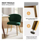 Emma Side Chair with Metal Legs for Living Room and Bedroom Velvet Accent Chair| KARAT HOME