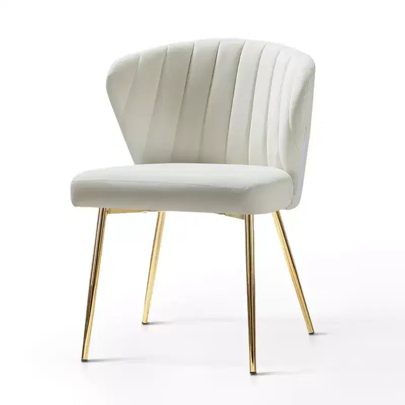 Emma Side Chair with Metal Legs for Living Room and Bedroom Velvet Accent Chair| KARAT HOME