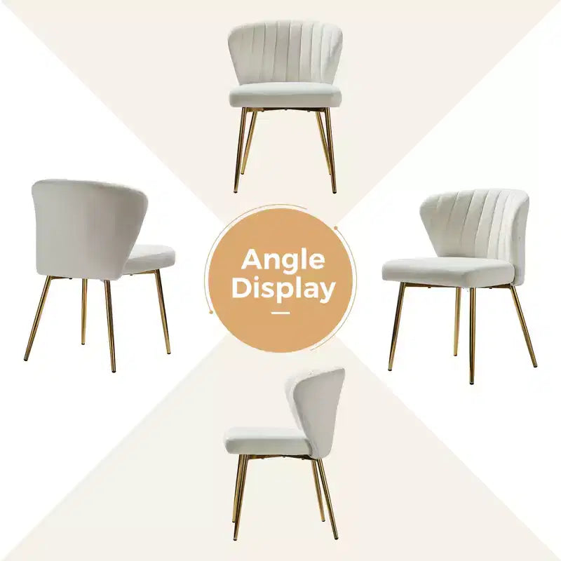 Emma Side Chair with Metal Legs for Living Room and Bedroom Velvet Accent Chair| KARAT HOME