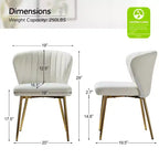 Emma Side Chair with Metal Legs for Living Room and Bedroom Velvet Accent Chair| KARAT HOME