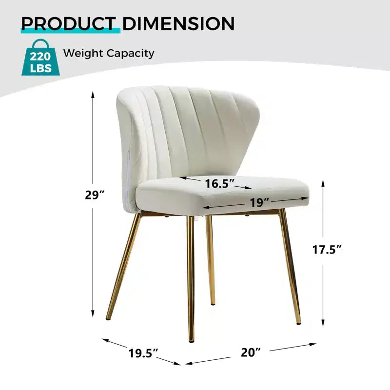 Emma Side Chair with Metal Legs for Living Room and Bedroom Velvet Accent Chair| KARAT HOME