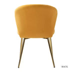 Emma Side Chair with Metal Legs for Living Room and Bedroom Velvet Accent Chair| KARAT HOME