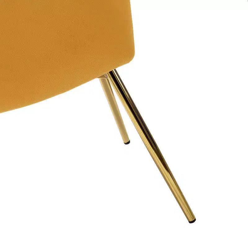 Emma Side Chair with Metal Legs for Living Room and Bedroom Velvet Accent Chair| KARAT HOME