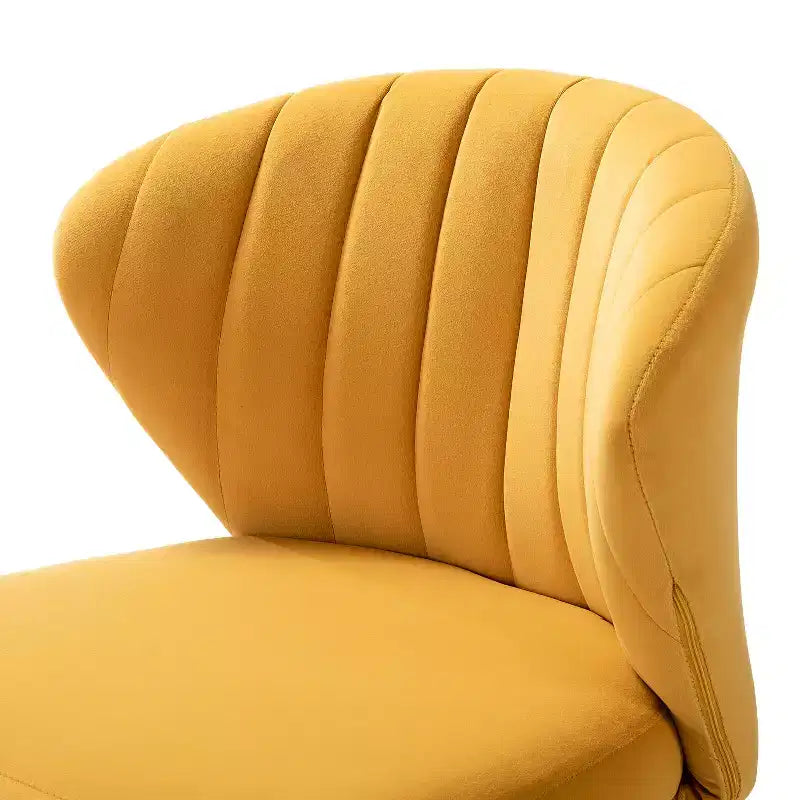 Emma Side Chair with Metal Legs for Living Room and Bedroom Velvet Accent Chair| KARAT HOME