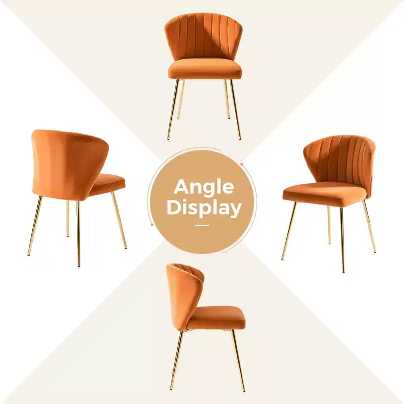 Emma Side Chair with Metal Legs for Living Room and Bedroom Velvet Accent Chair| KARAT HOME