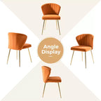 Emma Side Chair with Metal Legs for Living Room and Bedroom Velvet Accent Chair| KARAT HOME