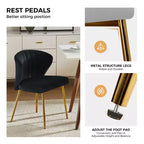 Emma Side Chair with Metal Legs for Living Room and Bedroom Velvet Accent Chair| KARAT HOME