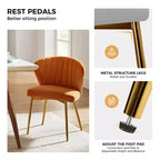 Emma Side Chair with Metal Legs for Living Room and Bedroom Velvet Accent Chair| KARAT HOME