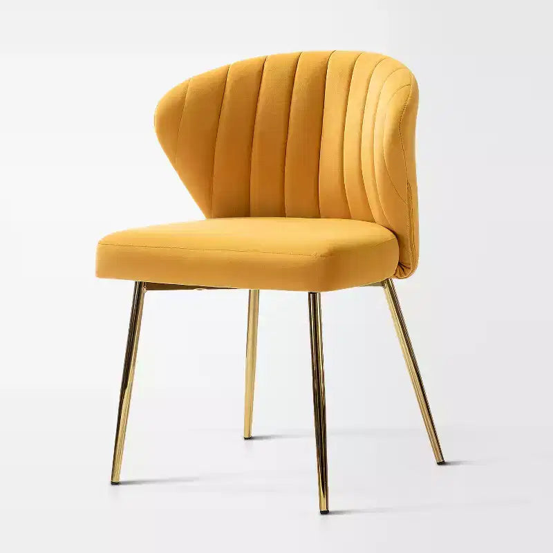 Emma Side Chair with Metal Legs for Living Room and Bedroom Velvet Accent Chair| KARAT HOME