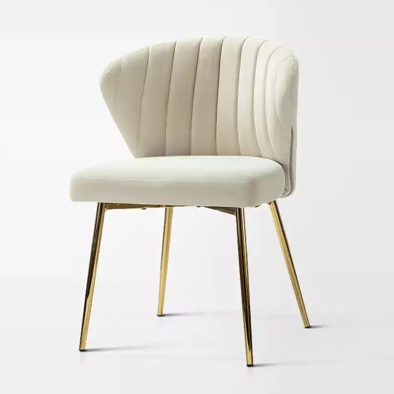 Emma Side Chair with Metal Legs for Living Room and Bedroom Velvet Accent Chair| KARAT HOME