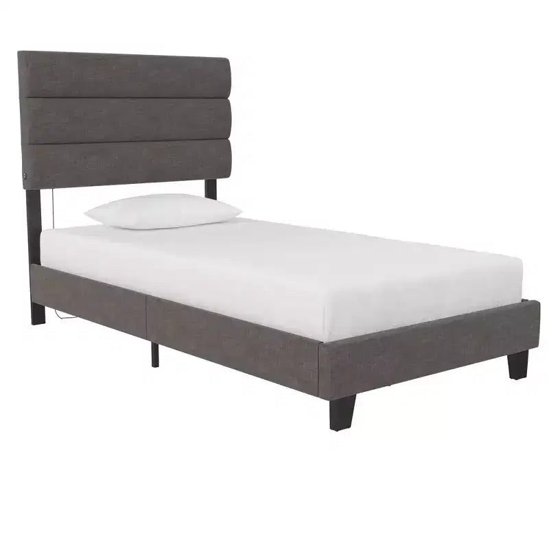 RealRooms Paloma Letto Imbottito con Doppia Porta USB