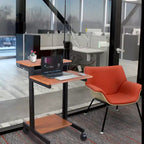Stand Up Desk Store Scrivania regolabile con rotelle a due livelli per workstation computer