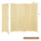 Costway Paravento Divisorio a 4 Pannelli Pieghevole Portatile Altezza 183 cm