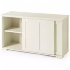 Costway Credenza da Cucina Mobile Contenitore Armadio da Buffet Legno Porte Scorrevoli Dispensa Nero/Grigio/Marrone/Bianco