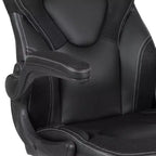 Sedia da gaming BlackArc High Back con rivestimento in similpelle, sedile girevole regolabile in altezza e braccioli imbottiti ribaltabili