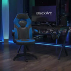 Sedia da gaming BlackArc High Back con rivestimento in similpelle, sedile girevole regolabile in altezza e braccioli imbottiti ribaltabili