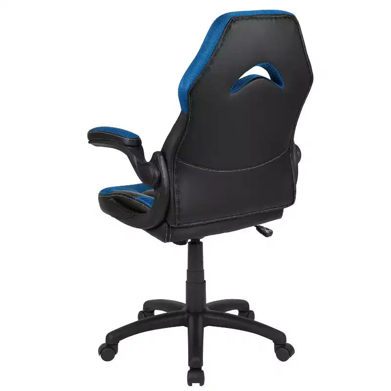 Sedia da gaming BlackArc High Back con rivestimento in similpelle, sedile girevole regolabile in altezza e braccioli imbottiti ribaltabili