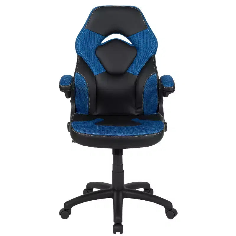 Sedia da gaming BlackArc High Back con rivestimento in similpelle, sedile girevole regolabile in altezza e braccioli imbottiti ribaltabili