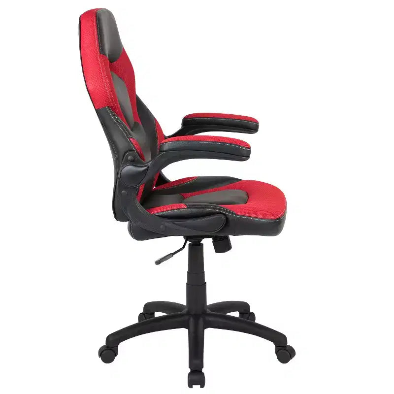 Sedia da gaming BlackArc High Back con rivestimento in similpelle, sedile girevole regolabile in altezza e braccioli imbottiti ribaltabili