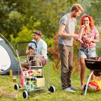 Costway Carrello Pieghevole per la Spesa Carrello Utilità Portatile per Spesa Lavanderia Viaggi