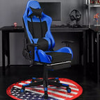 Sedia Gaming Massaggiante Costway, Poltrona da Ufficio Reclinabile con Poggiapiedi Bianca\Blu\Rosa\Rossa