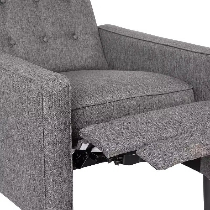Poltrona reclinabile Darcy Merrick Lane, design moderno di metà secolo, imbottitura trapuntata, schienale ergonomico a spinta, per soggiorno
