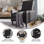 Poltrona reclinabile Darcy Merrick Lane, design moderno di metà secolo, imbottitura trapuntata, schienale ergonomico a spinta, per soggiorno