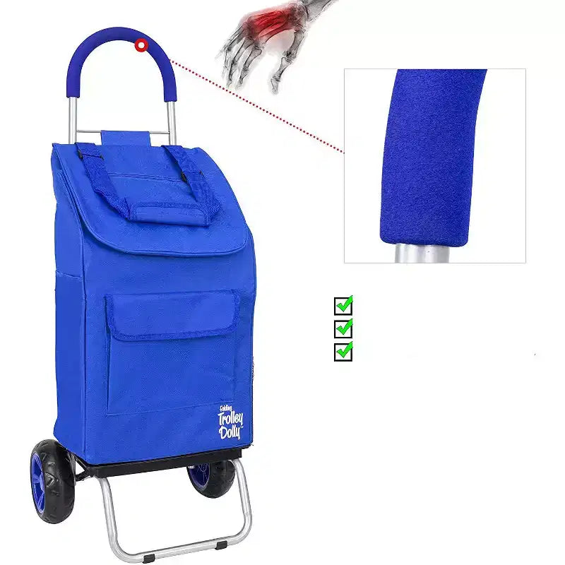dbest products Trolley Dolly Carrello della spesa pieghevole con ruote, borsa rimovibile, carrello a mano personale con ruote
