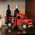 Sunnydaze Portabottiglie Metallo Rustico a Forma di Camion - Rosso