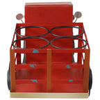 Sunnydaze Portabottiglie Metallo Rustico a Forma di Camion - Rosso
