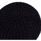 BirdRock Home Pouf Rotondo Poggiapiedi Ottomana - Nero
