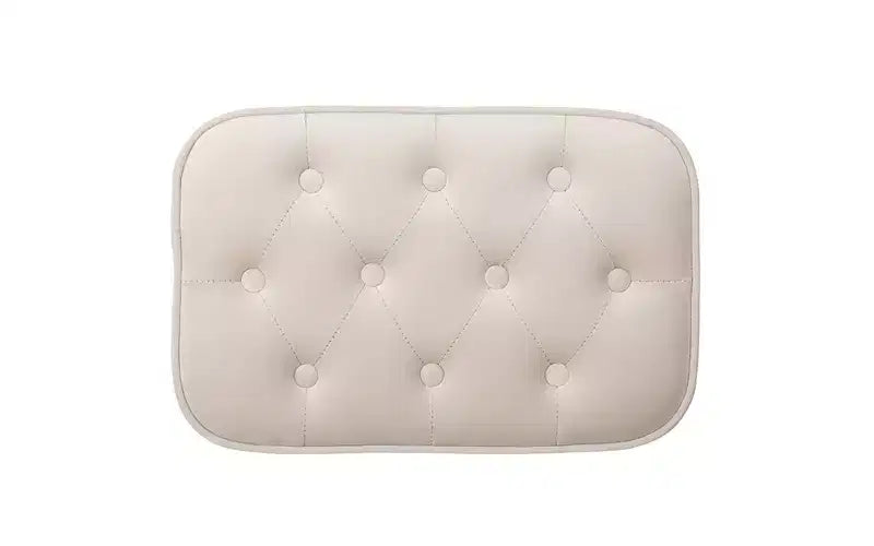 BirdRock Home Pouf Curvo Trapuntato - Sgabello Poggiapiedi in Velluto - Marrone Chiaro