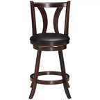 Costway Set di 2 Sgabelli Girevoli da Bar 61 cm Altezza Bancone Sedia da Pranzo Cucina Imbottita in Pelle