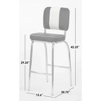 Set di 2 sgabelli da bar alti 30 Raleigh Retro - Buylateral