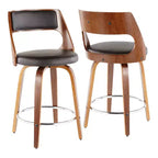 Set di 2 sgabelli da bar imbottiti Cecina altezza bancone - Lumisource