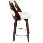 Set di 2 sgabelli da bar imbottiti Cecina altezza bancone - Lumisource