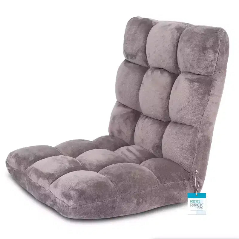 BirdRock Home Adjustable 14-Position Memory Foam Floor Chair - Grey