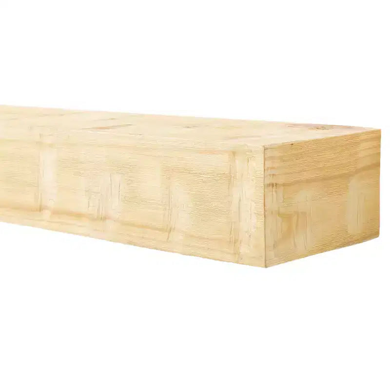 Mensola da camino galleggiante Country Living Bodie con dettagli effetto legno di recupero invecchiato