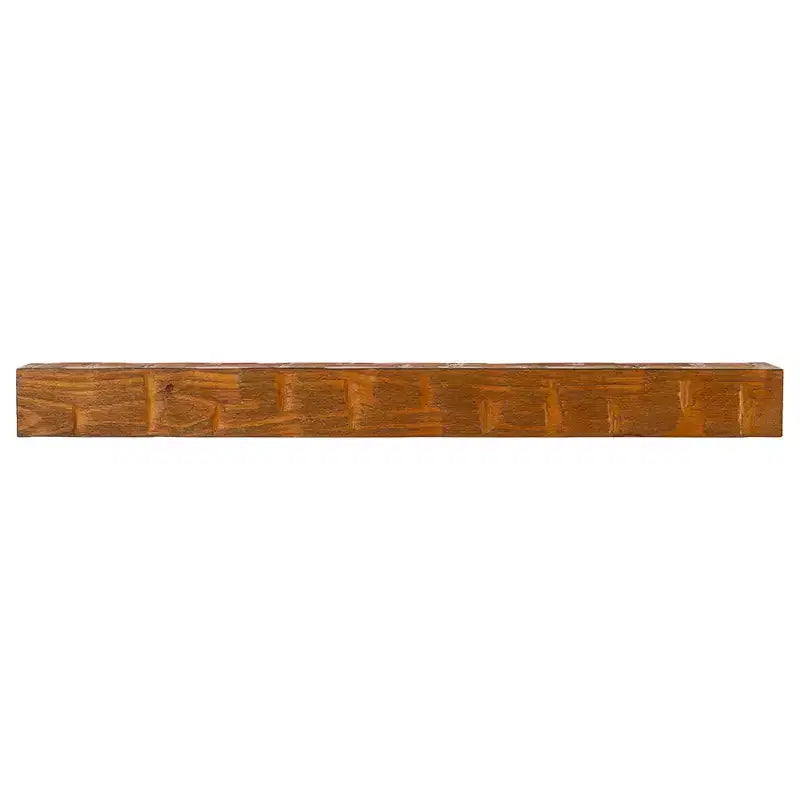 Mensola da camino galleggiante Country Living Bodie con dettagli effetto legno di recupero invecchiato