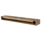 Mensola da camino galleggiante Country Living Bodie con dettagli effetto legno di recupero invecchiato