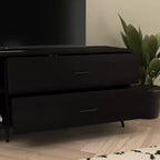 Flash Furniture Nelson 65 Mobile TV moderno di metà secolo per TV fino a 60 pollici con ripiano regolabile e cassetti portaoggetti