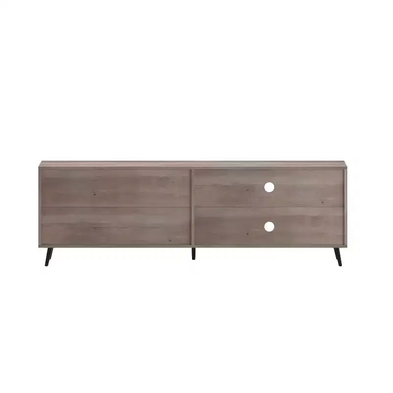 Flash Furniture Nelson 65 Mobile TV moderno di metà secolo per TV fino a 60 pollici con ripiano regolabile e cassetti portaoggetti