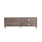 Flash Furniture Nelson 65 Mobile TV moderno di metà secolo per TV fino a 60 pollici con ripiano regolabile e cassetti portaoggetti