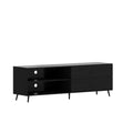 Flash Furniture Nelson 65 Mobile TV moderno di metà secolo per TV fino a 60 pollici con ripiano regolabile e cassetti portaoggetti