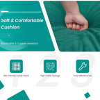 Divano moderno modulare a 3 posti Costway con tasca laterale e gambe in metallo, color verde acqua