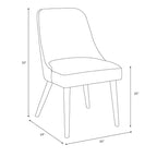 Sedia da pranzo moderna Geller in velluto brillante Mystere - Threshold