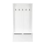 White MDF Hall Tree with Storage Bench