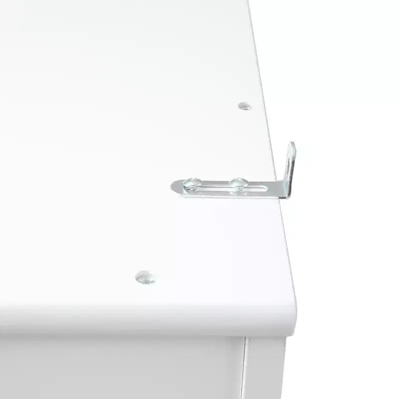 White MDF Hall Tree with Storage Bench and Coat Hooks