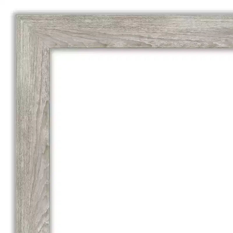 Greywash Beveled Bathroom Wall Mirror, 76.2 × 61 cm
